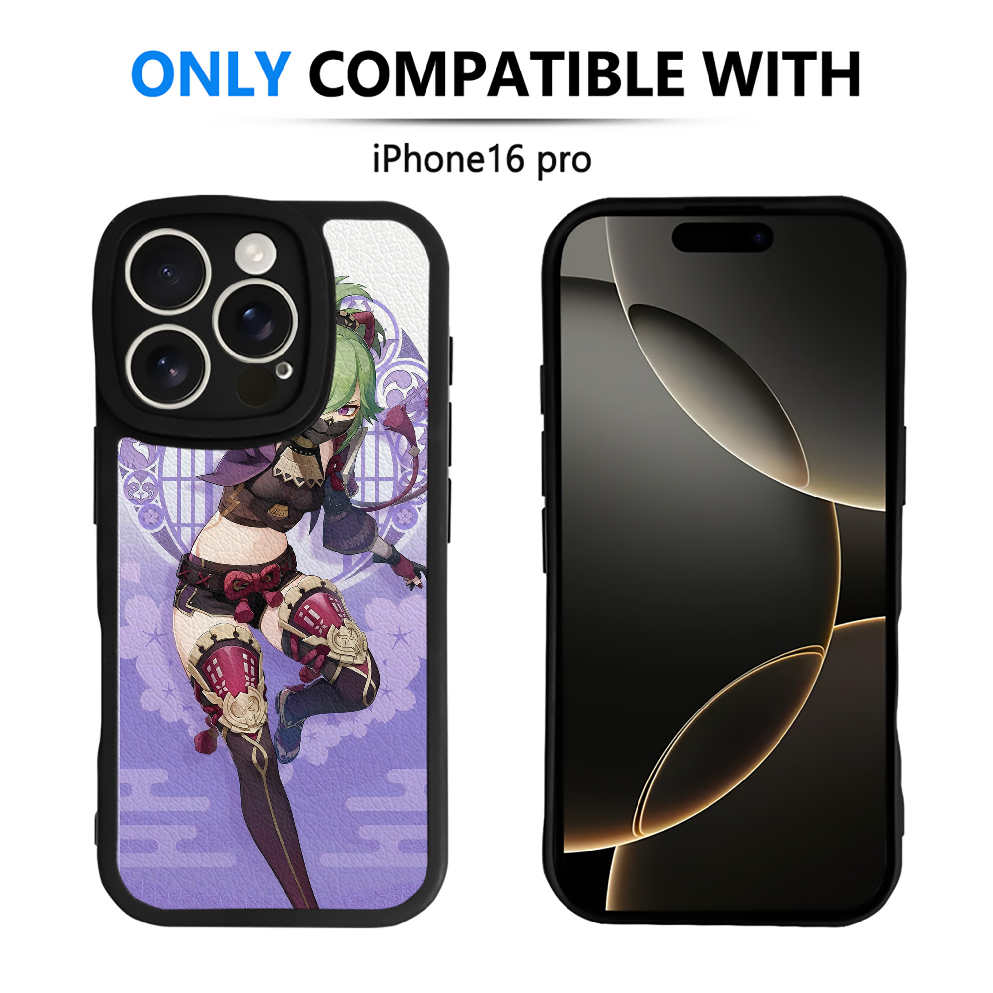 げんし神 genshin 【iPhone 16シリーズ対応】シリコンスマホケース（レザー調） 材質：シリコン